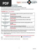 NHS Pension Retirement Claim Form (AW8) | PDF | Pension | Retirement