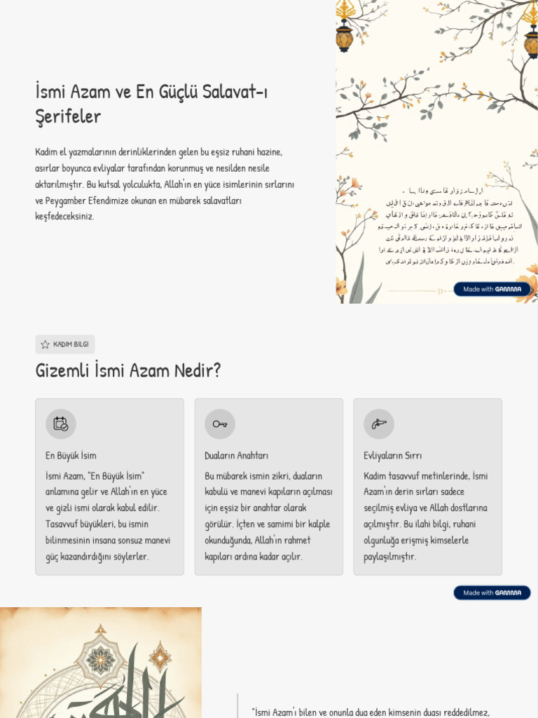 Ismi Azam Ve en Guclu Salavat I Serifeler | PDF