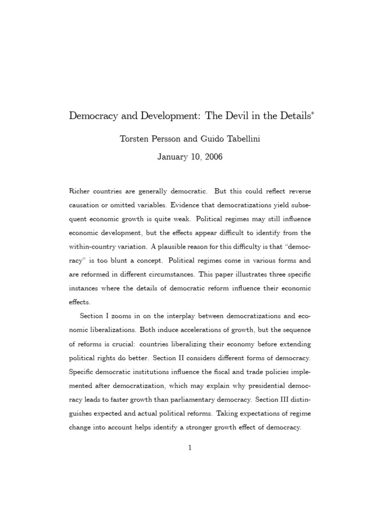 Democracy's Impact on Economic Growth | PDF | Democracy | Political ...