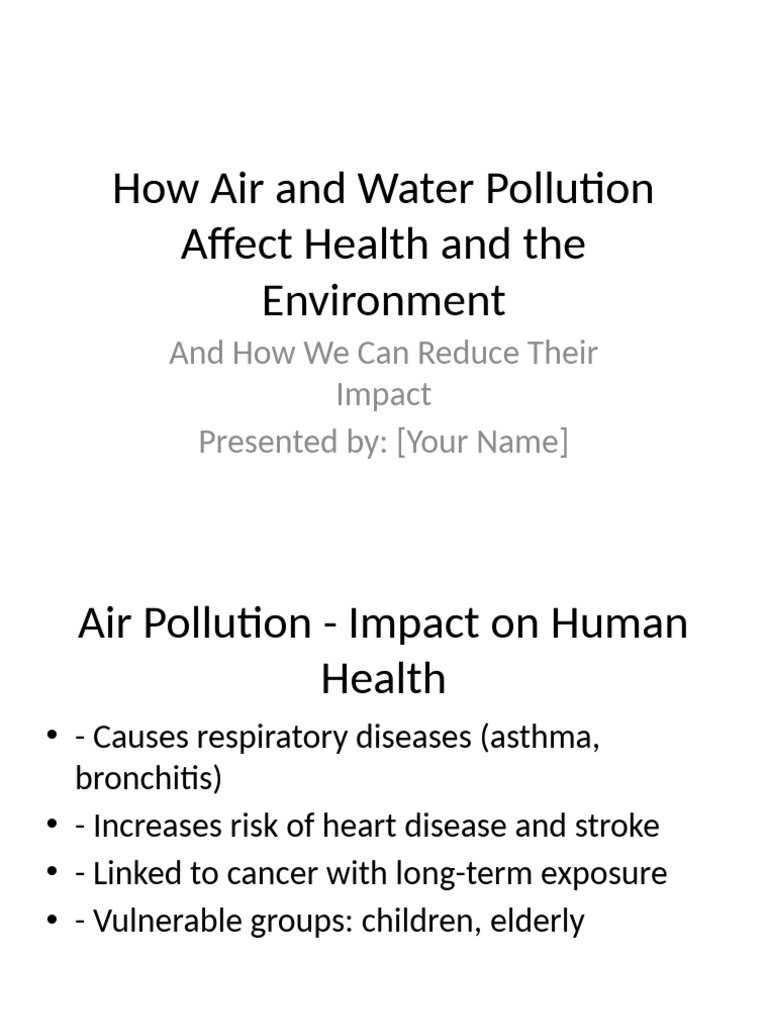 Impact of Air & Water Pollution on Health | PDF