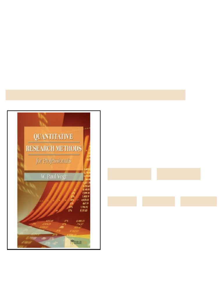 Test Bank for Quantitative Research Methods for Professionals in ...