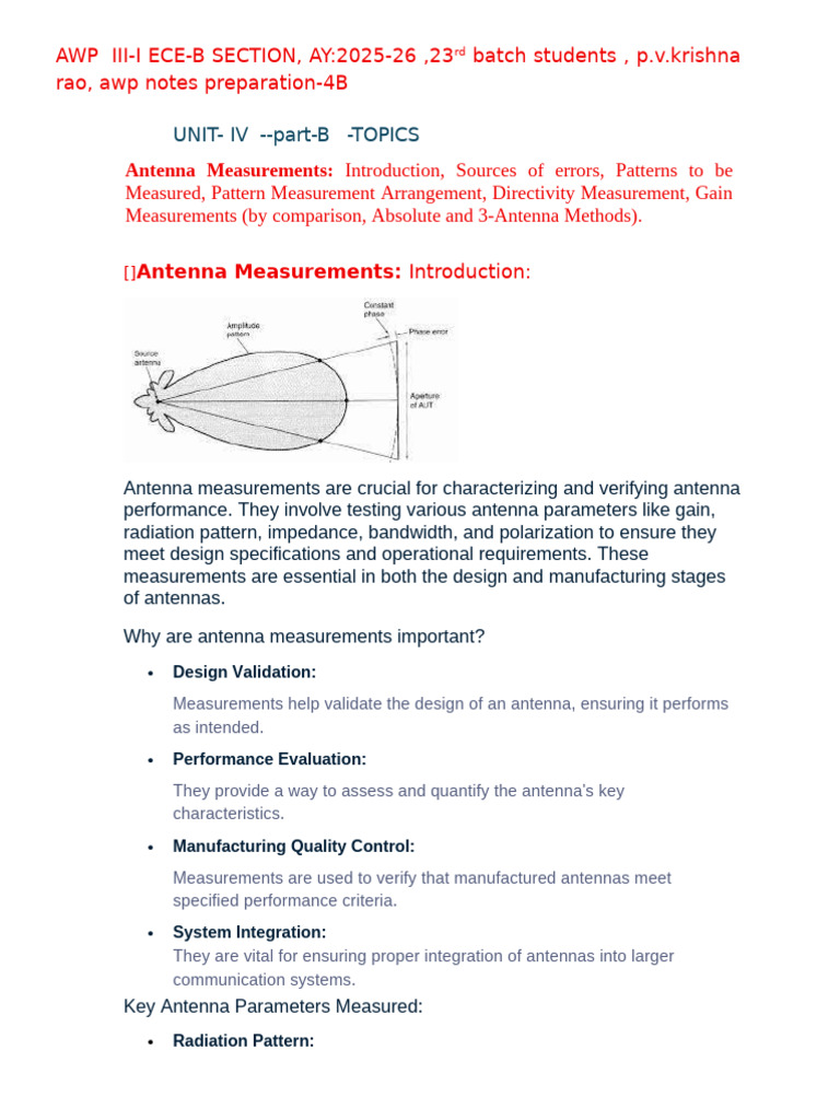 Antenna Measurement Techniques Explained | PDF | Antenna (Radio) | Waves