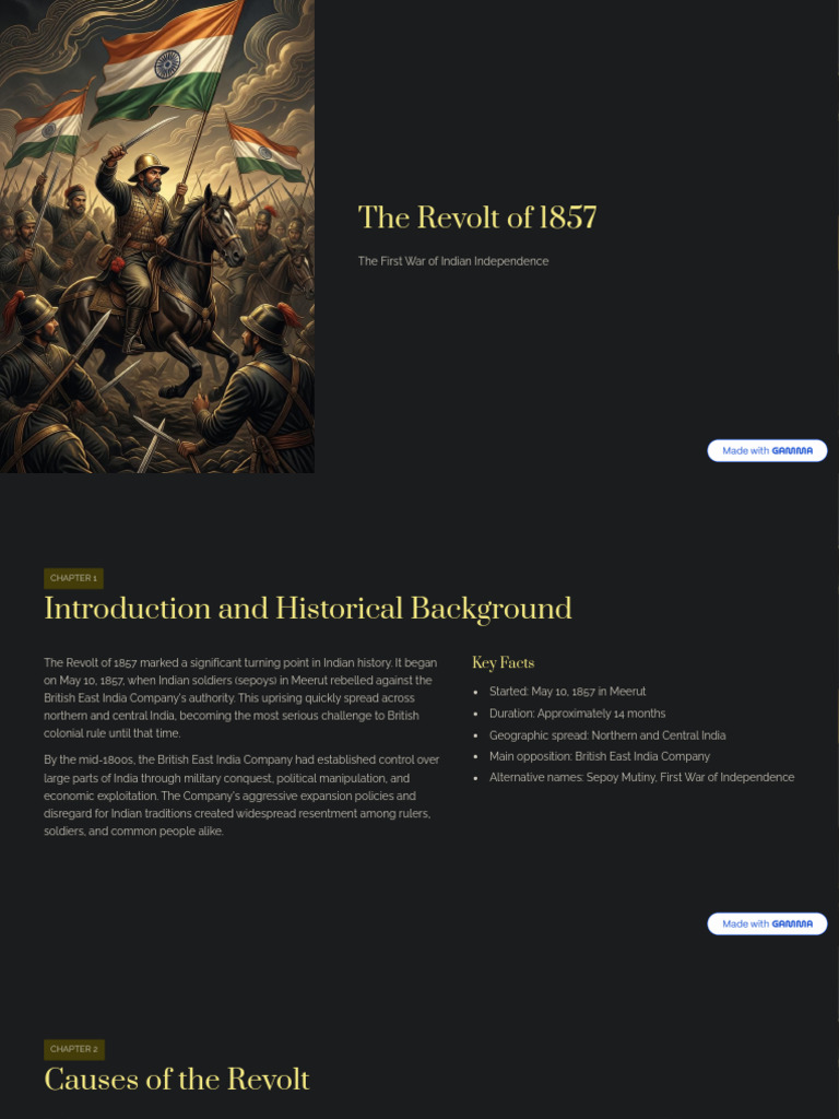 The Revolt of 1857 | PDF