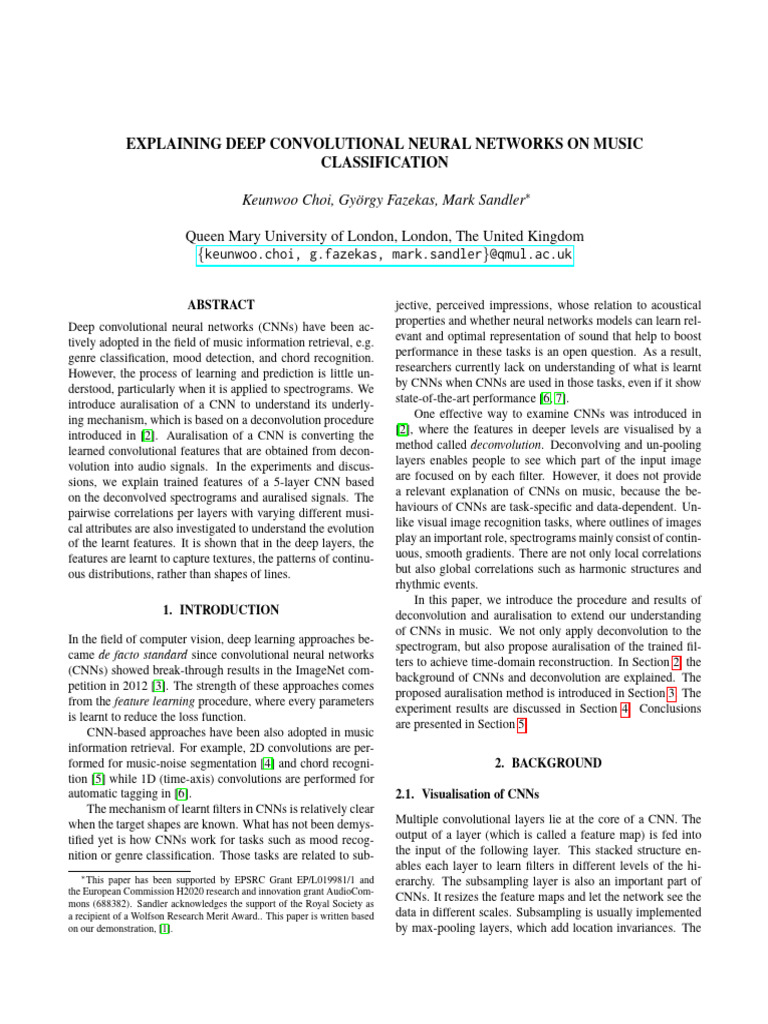Deep CNNs for Music Classification Insights | PDF | Computer ...