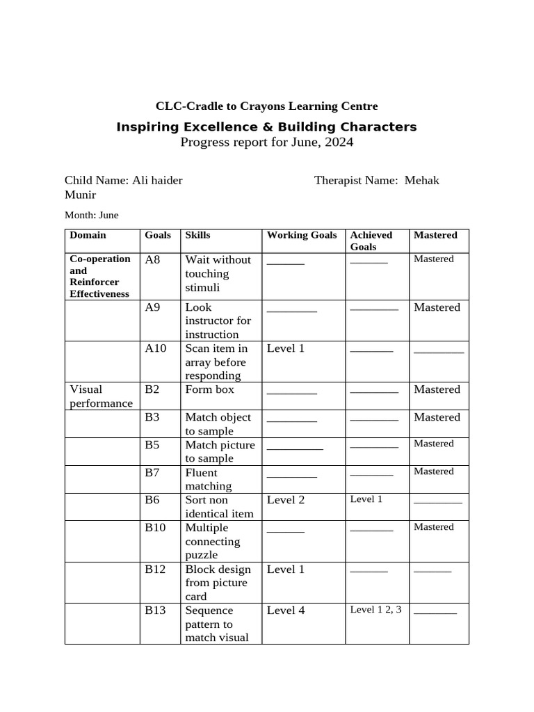 June 2024 Progress Report for Ali Haider | PDF | Neuroscience ...