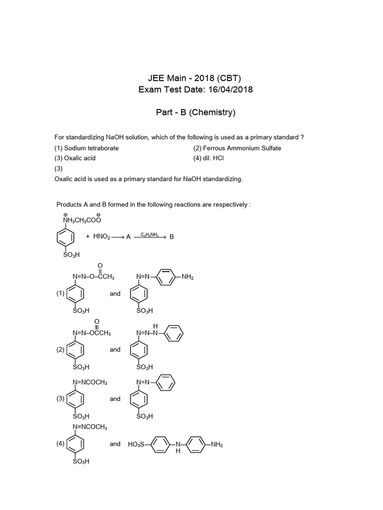 NaOH Standardization and Chemical Reactions | PDF | Sodium Hydroxide ...