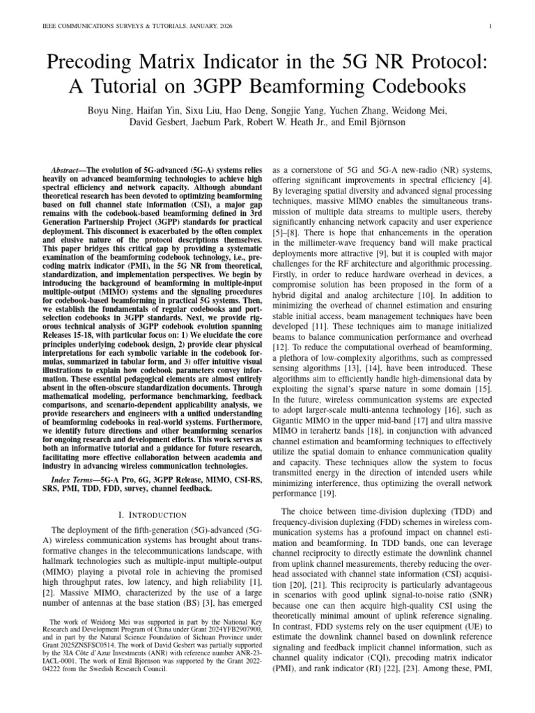 5G NR Beamforming Codebook Tutorial | PDF | Mimo | Duplex ...