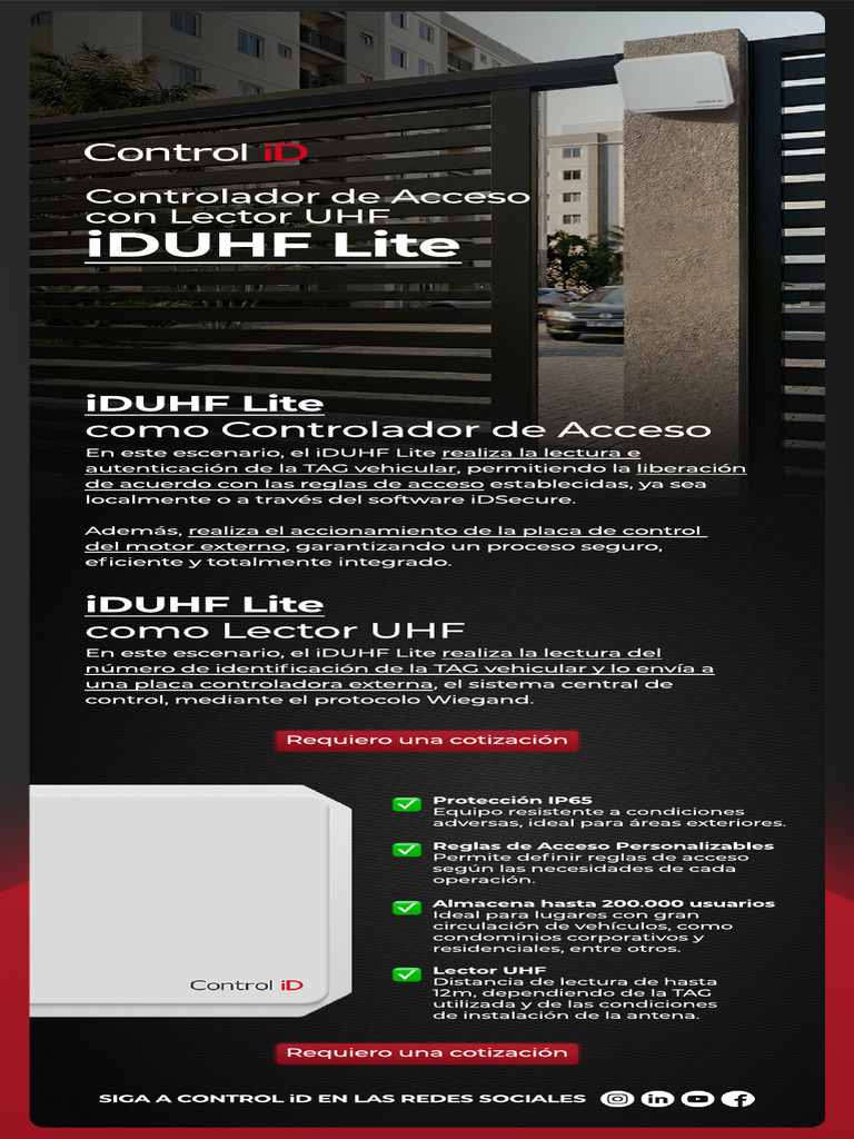 IDUHF Lite - Control ID | PDF