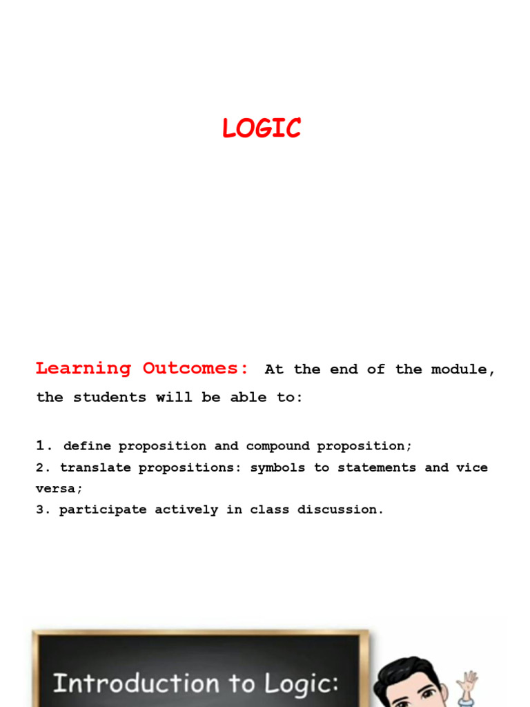 Logic Module Learning Outcomes | PDF