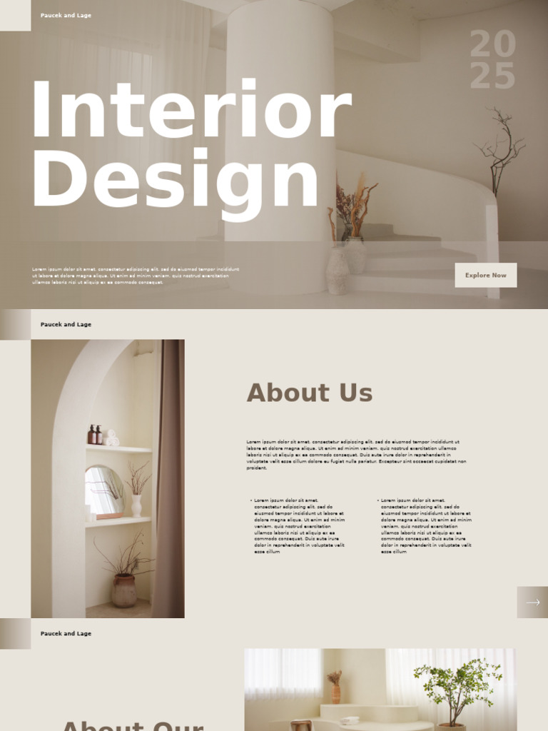 Beige Minimalist Interior Design Presentation | PDF