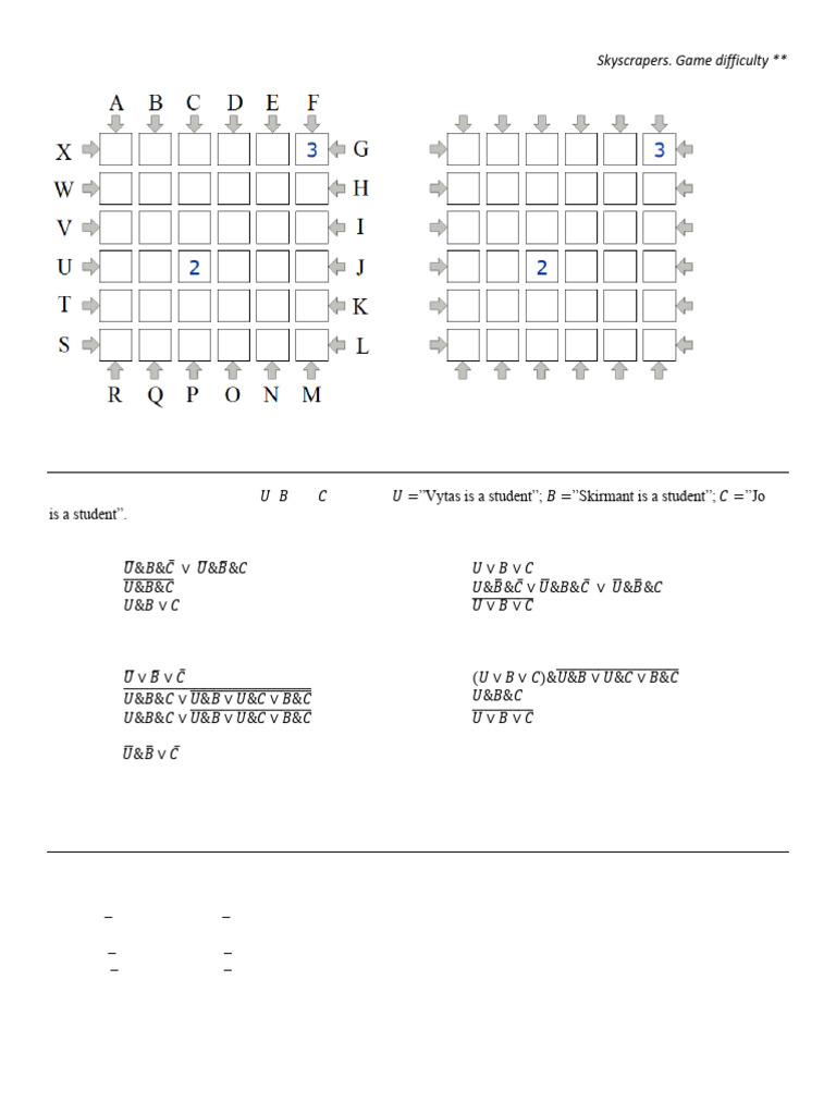 skyscrapers_EN | PDF | Algebra | Logic