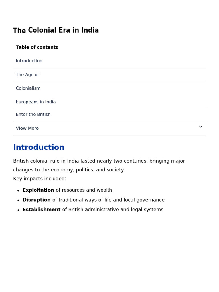 Impact of British Colonialism in India | PDF | British Empire ...