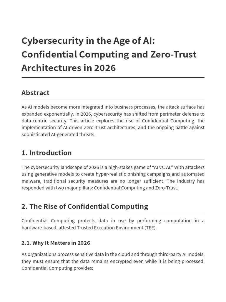 AI-Driven Cybersecurity Trends 2026 | PDF | Security | Computer Security