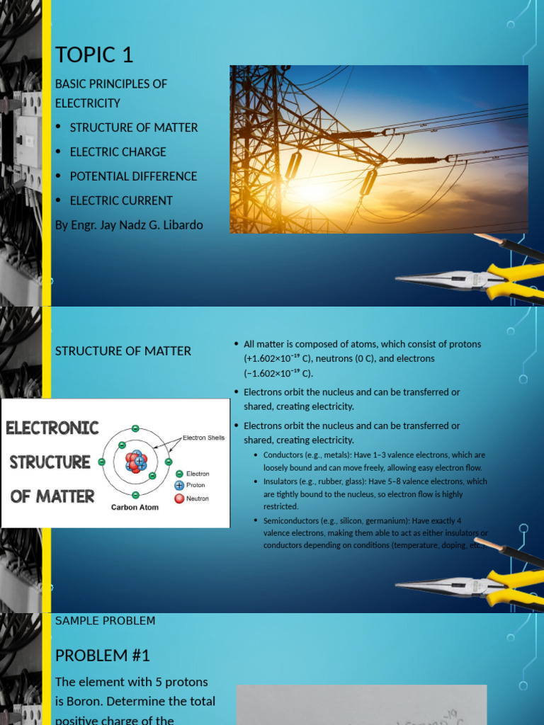 Topic-1 | PDF | Electric Current | Electric Charge