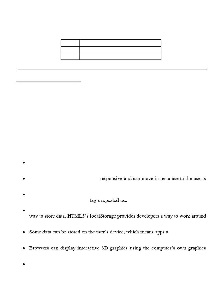 Overview of HTML5 Features and Benefits | PDF | Html | Html5