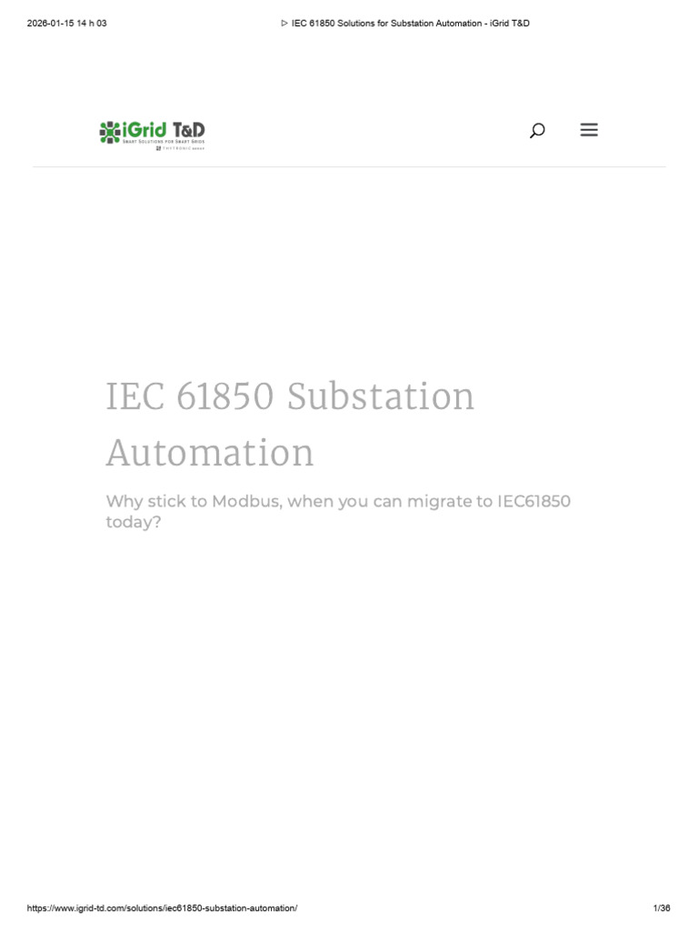 IEC 61850 Substation Automation Solutions | PDF | Computer Standards ...