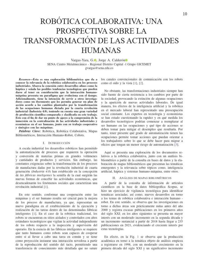 Robótica Colaborativa y Transformación Laboral | PDF | Robot | Robótica