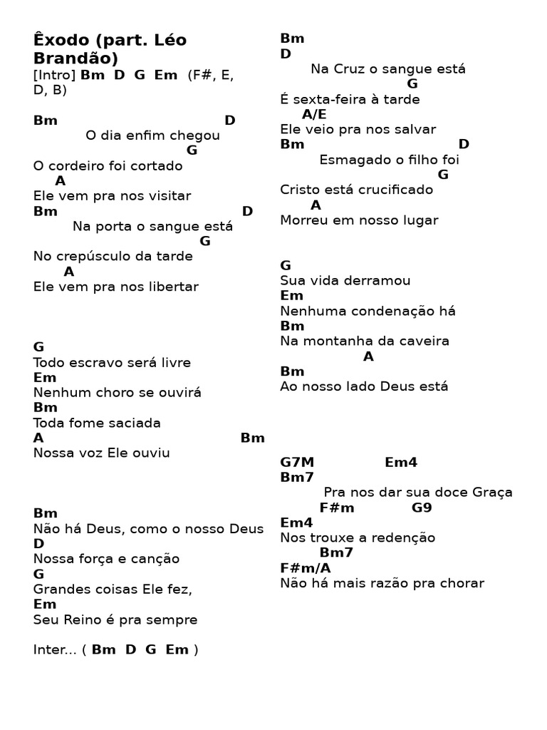 Êxodo: Libertação e Redenção Musical | PDF