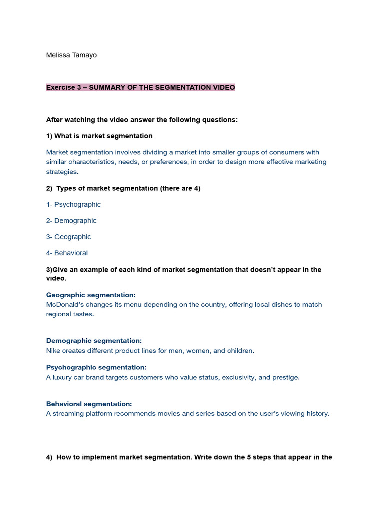 Market Segmentation Overview and Benefits | PDF