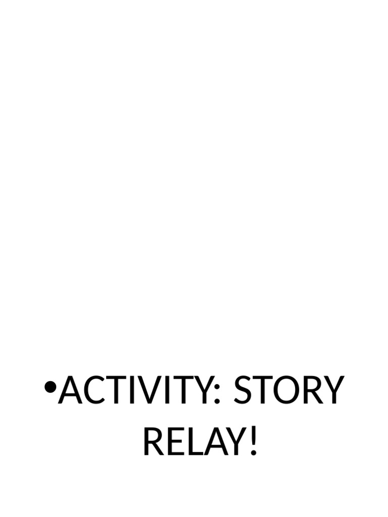 Story Relay Activity Guide | PDF