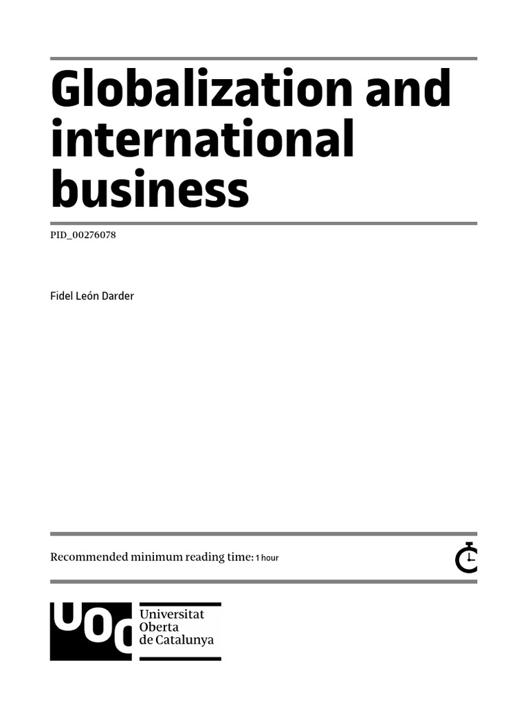 Understanding Globalization in Business | PDF | Globalization | Poverty