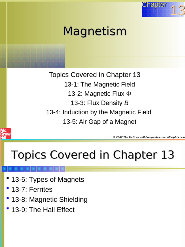 Chapter 13 | PDF | Magnet | Magnetism