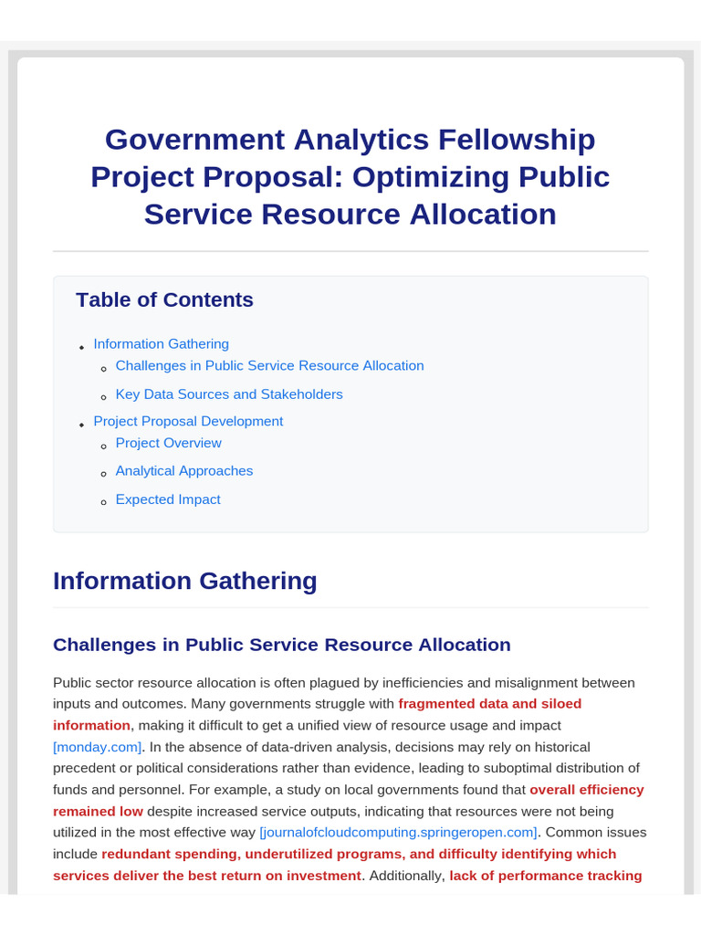 Optimizing Public Resource Allocation | PDF | Analytics | Performance ...