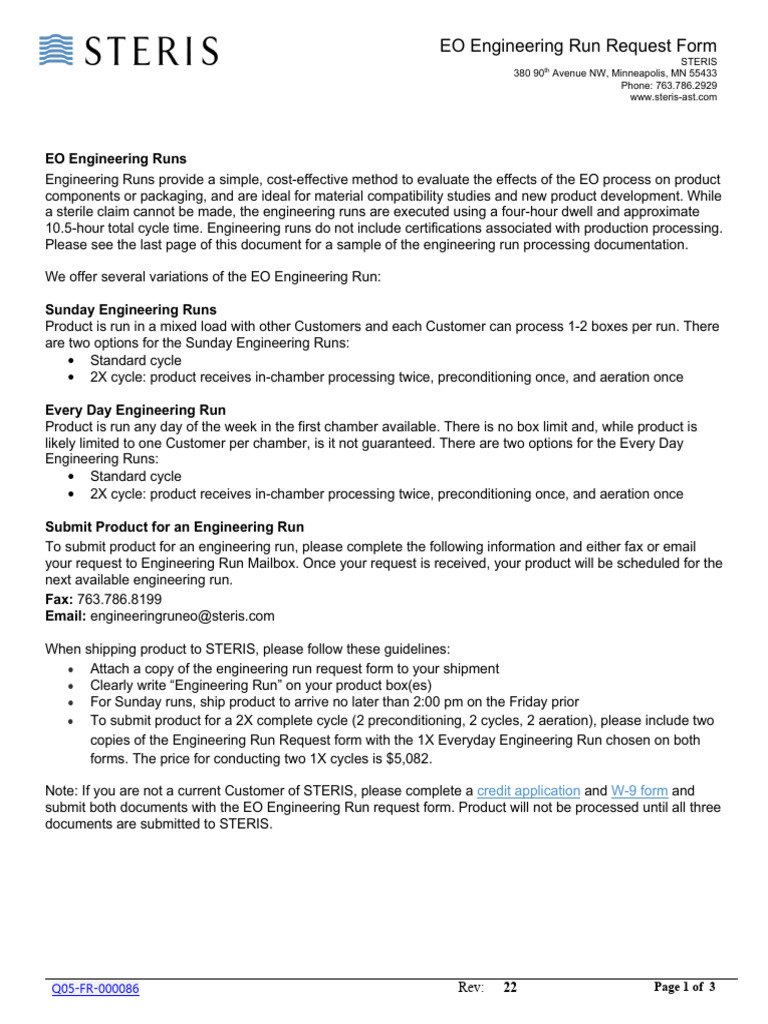 EO Engineering Run Request Form | PDF | Fed Ex