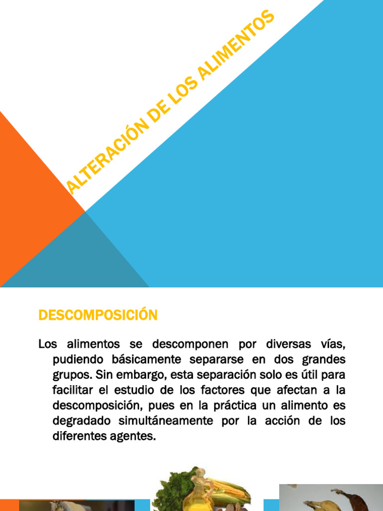 Alteración de Los Alimentos + PE | PDF | Enzima | Alimentos