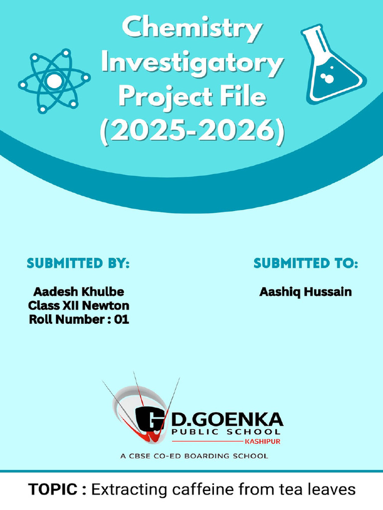 Chemistry Investigatory Project File | PDF