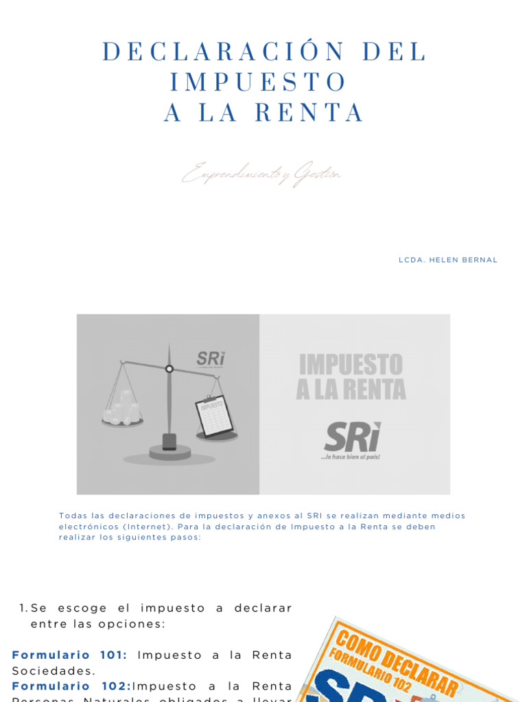 Guía para Declarar Impuesto a la Renta | PDF | Impuestos | Impuesto ...