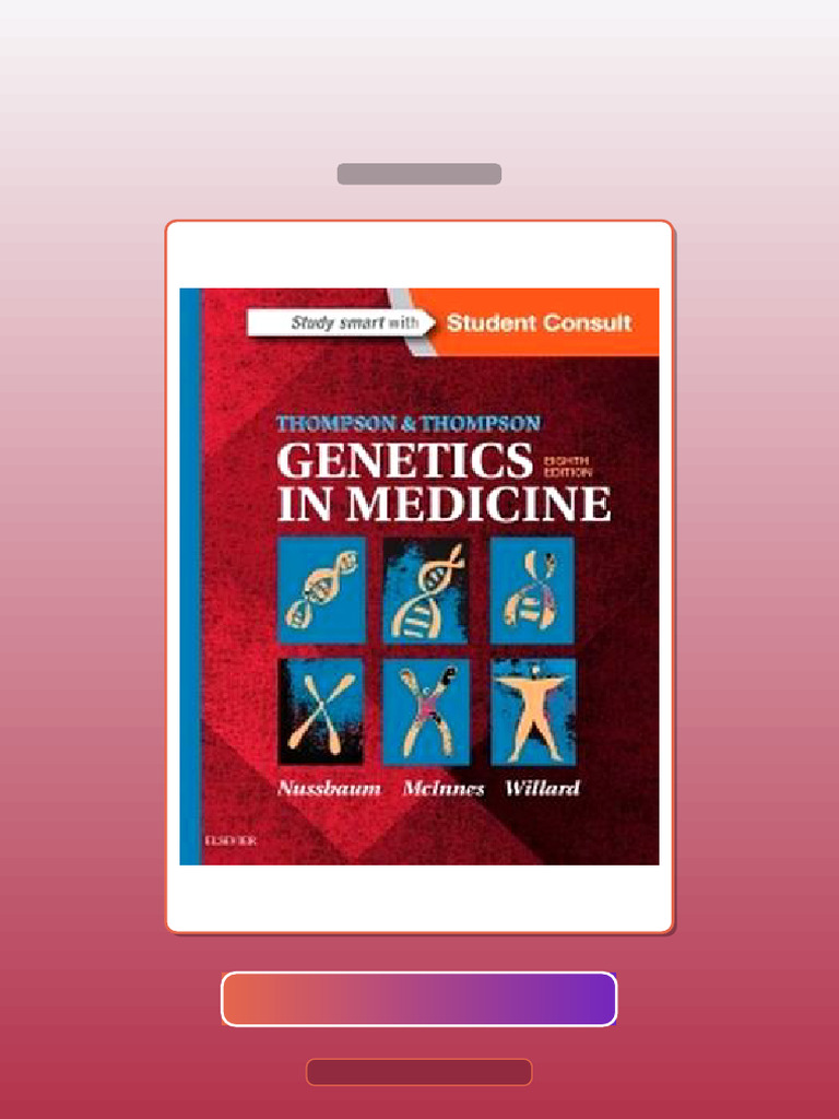 Test Bank for Thompson Thompson Genetics in Medicine 8th Edition Robert ...