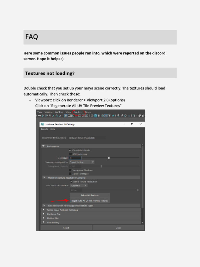 Maya Troubleshooting FAQ Guide | PDF