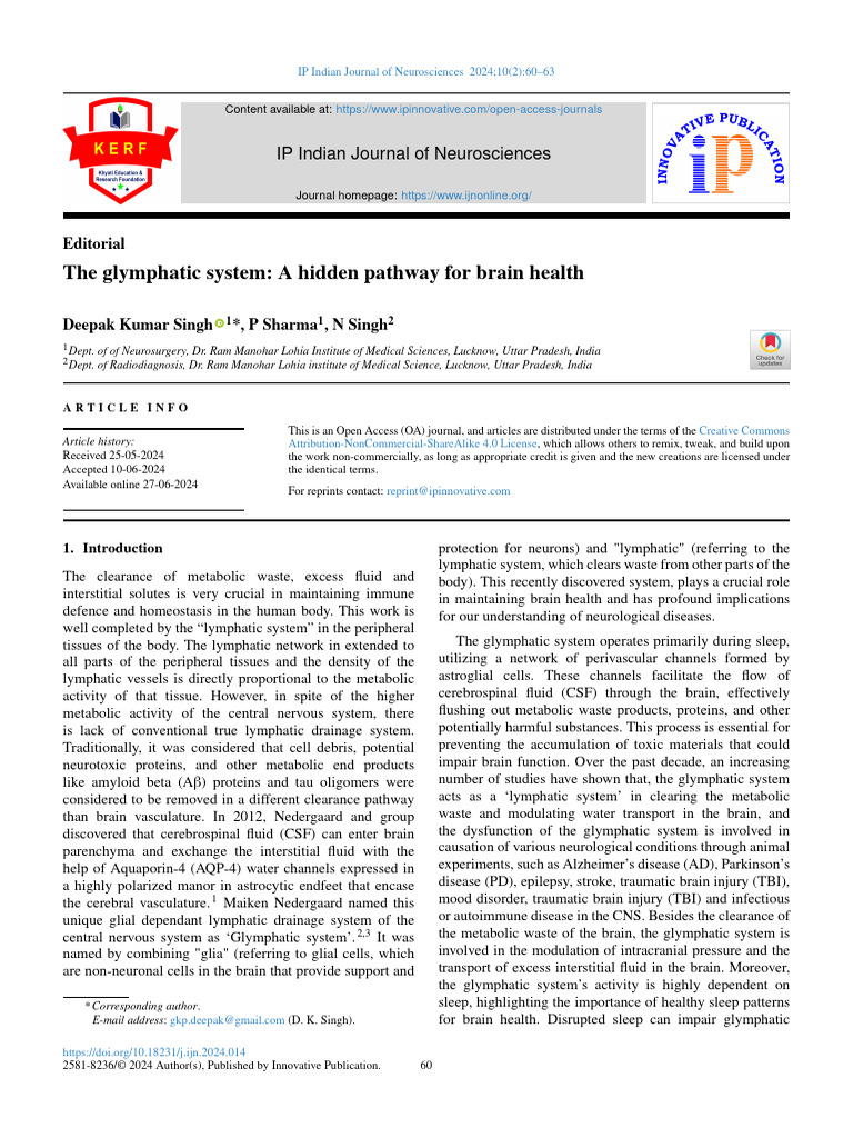 Ijn Journal Volume 10 Issue 2 Article 5916 | PDF | Physiology ...