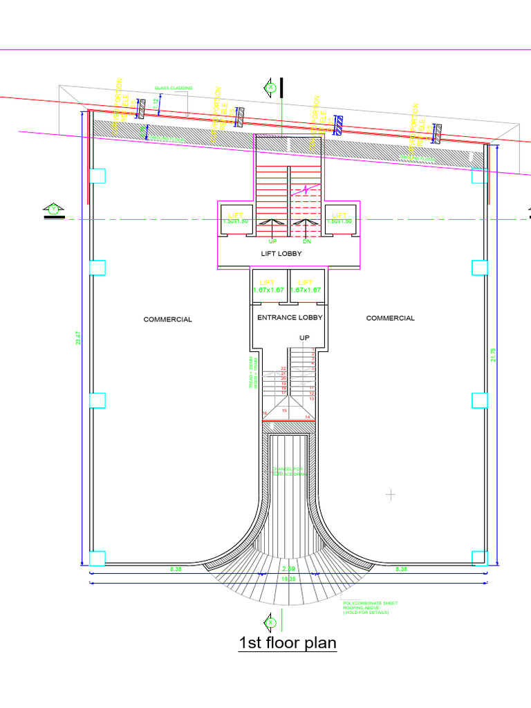 Commercial Building Lift and Floor Plan | PDF | Architectural Elements