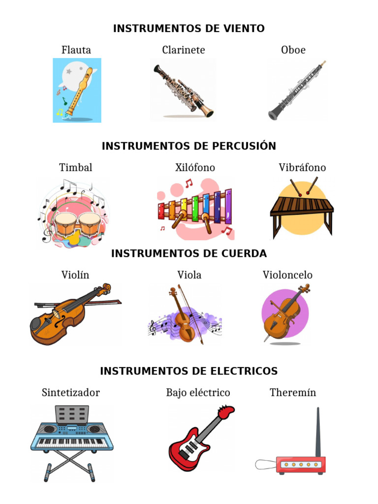 Tipos de Instrumentos Musicales | PDF