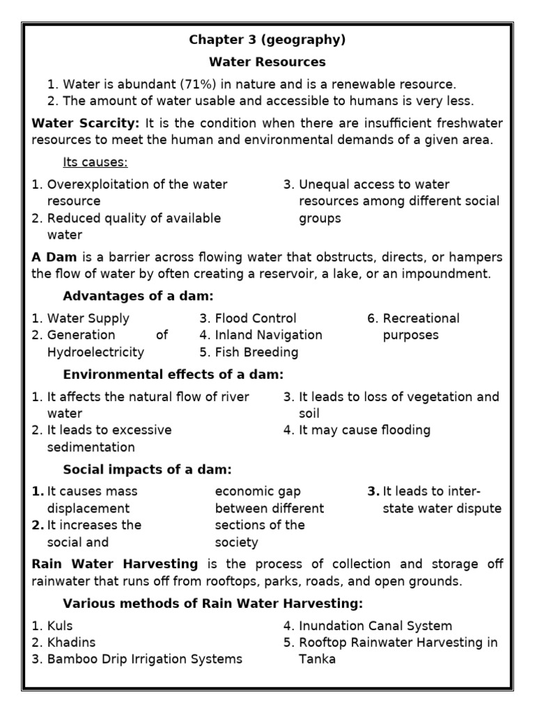 Water Resources and Management Strategies | PDF