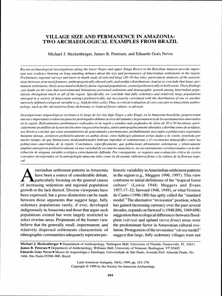 Village_size_and_permanence_in_Amazonia (4) | PDF | Amazon Rainforest ...