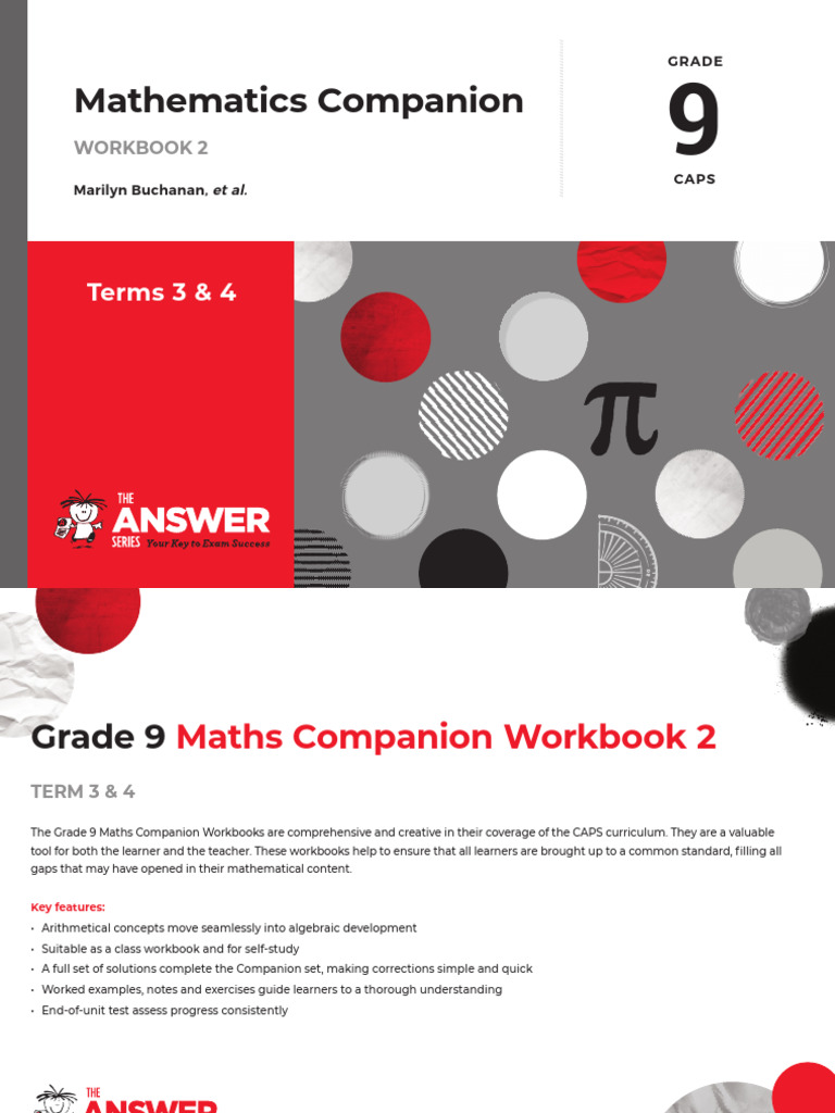 Grade 9 Maths Companion Workbook 2 | PDF | Area | Length
