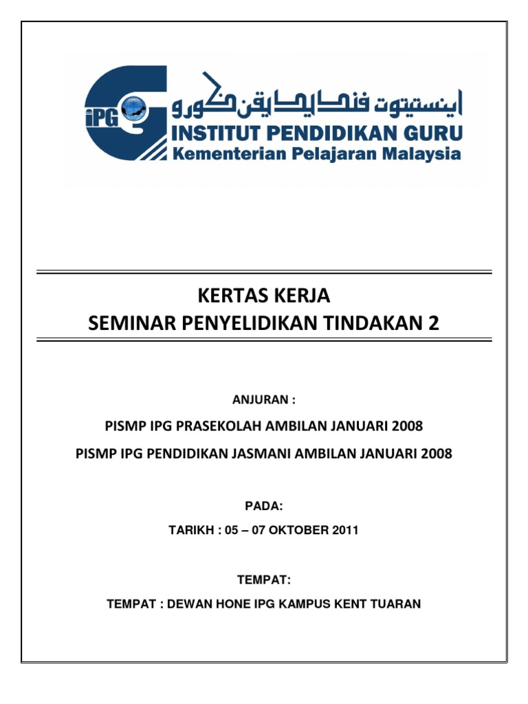 Kertas Kerja Seminar Penyelidikan 2 Pdf