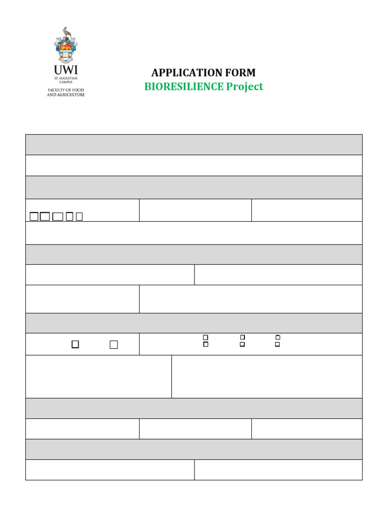 BIO RESILIENCE Fillable Job Application Form NTC | PDF