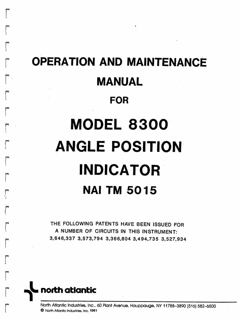 8300 Operations & Maintenance Manual | PDF