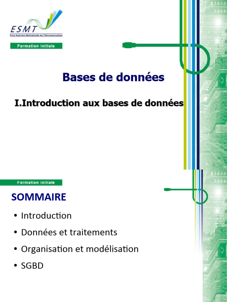 Introduction aux bases de données et SGBD | PDF | Bases de données ...