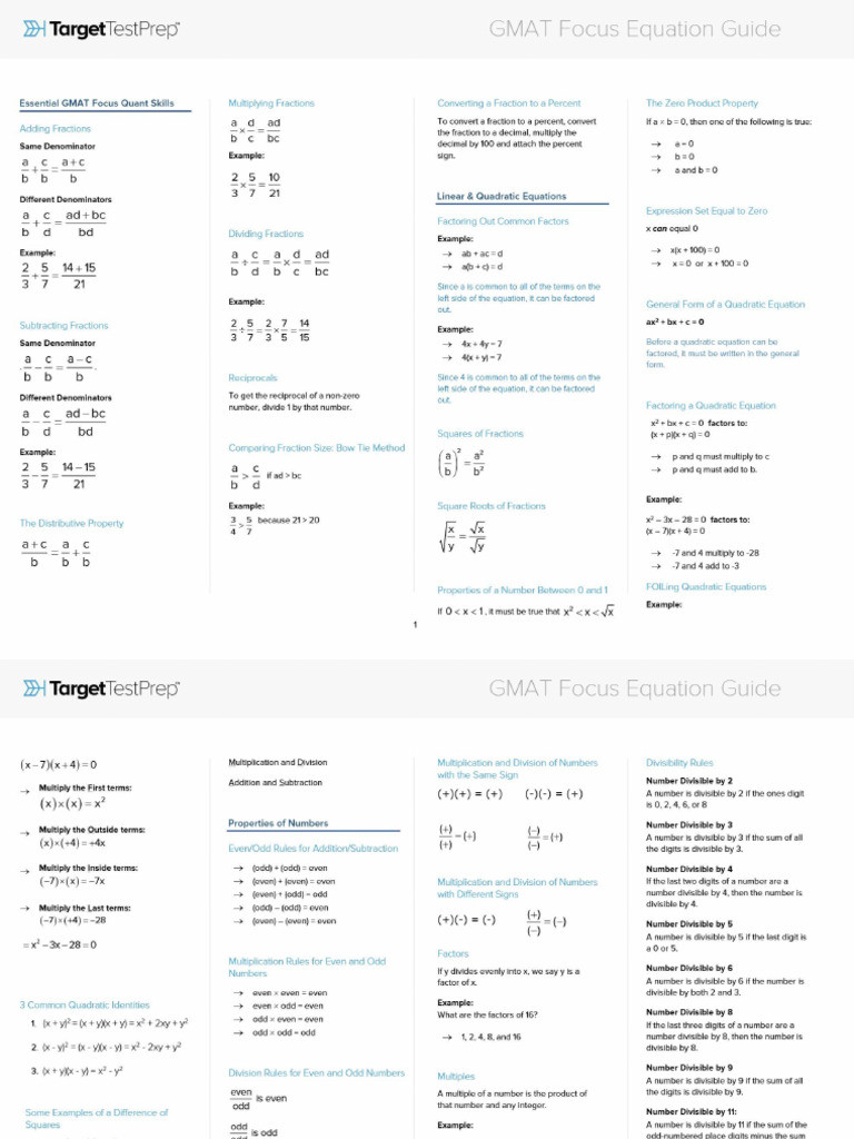 Basic Math Formulas | PDF