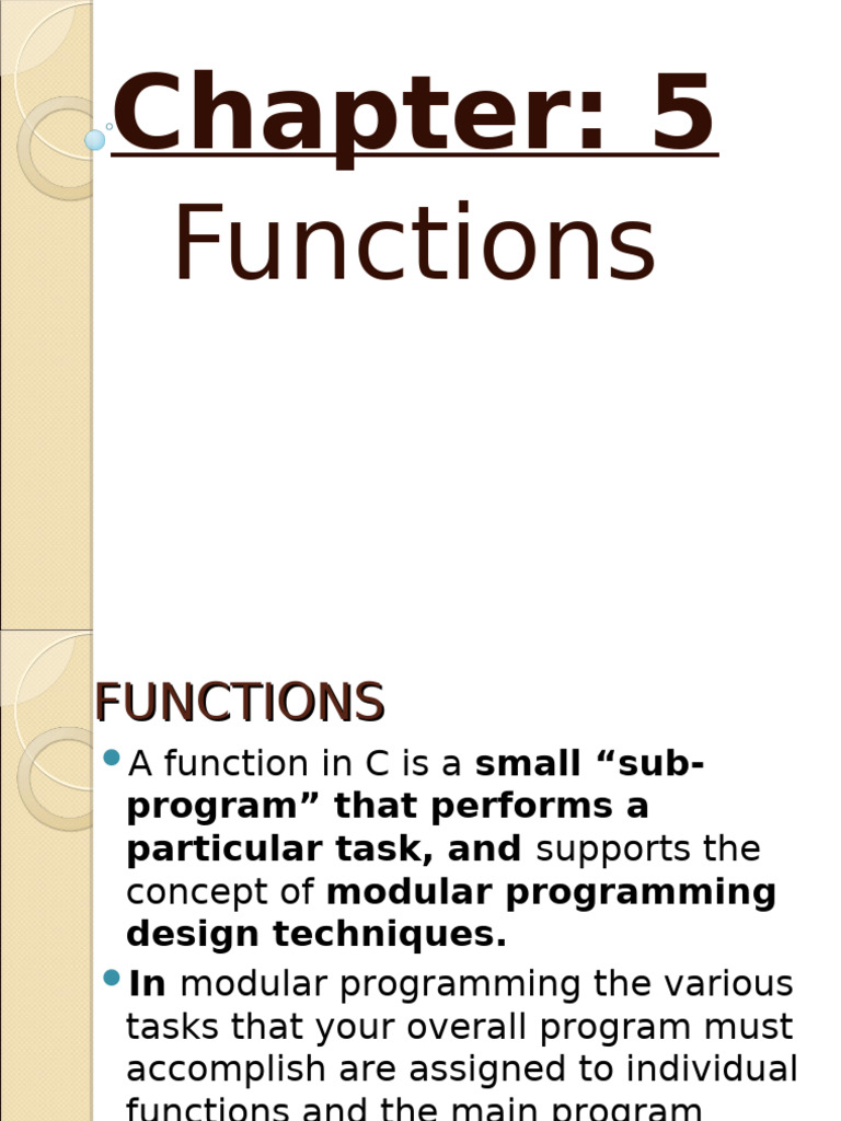Chapter 5 | PDF | Parameter (Computer Programming) | Computer Programming