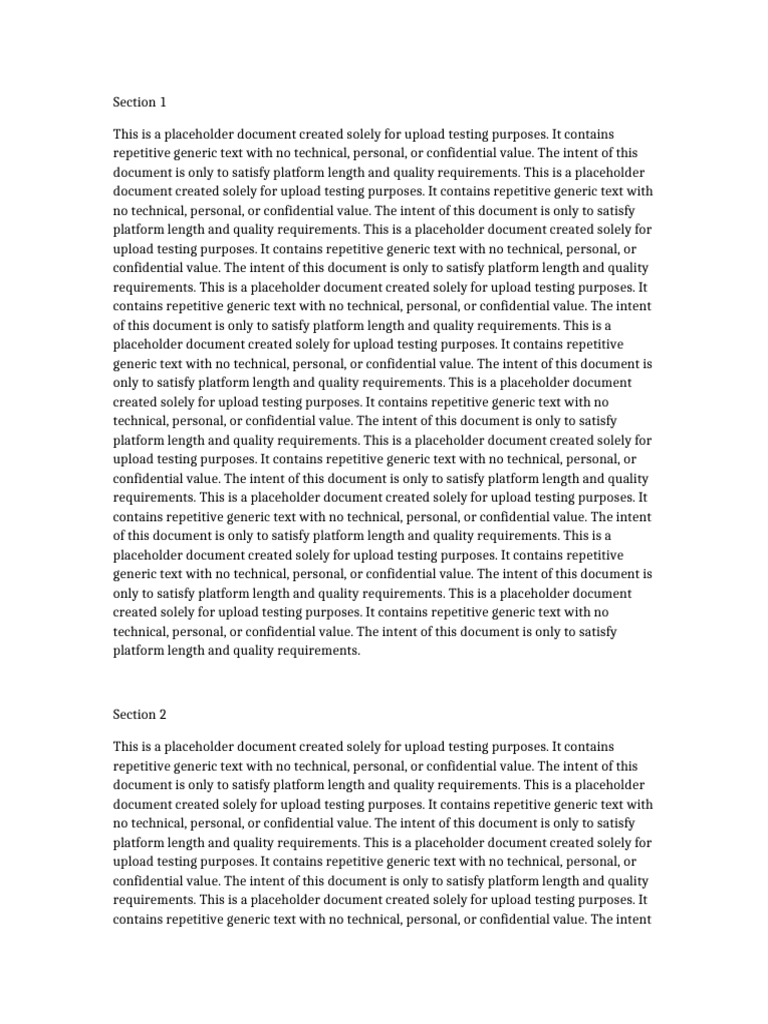 Placeholder Document for Testing | PDF | Sources | Document