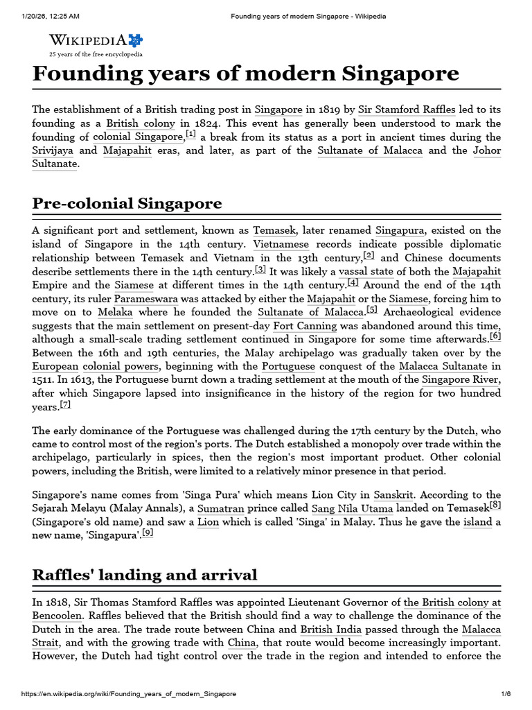 Founding of Modern Singapore Explained | PDF | Singapore | World Politics