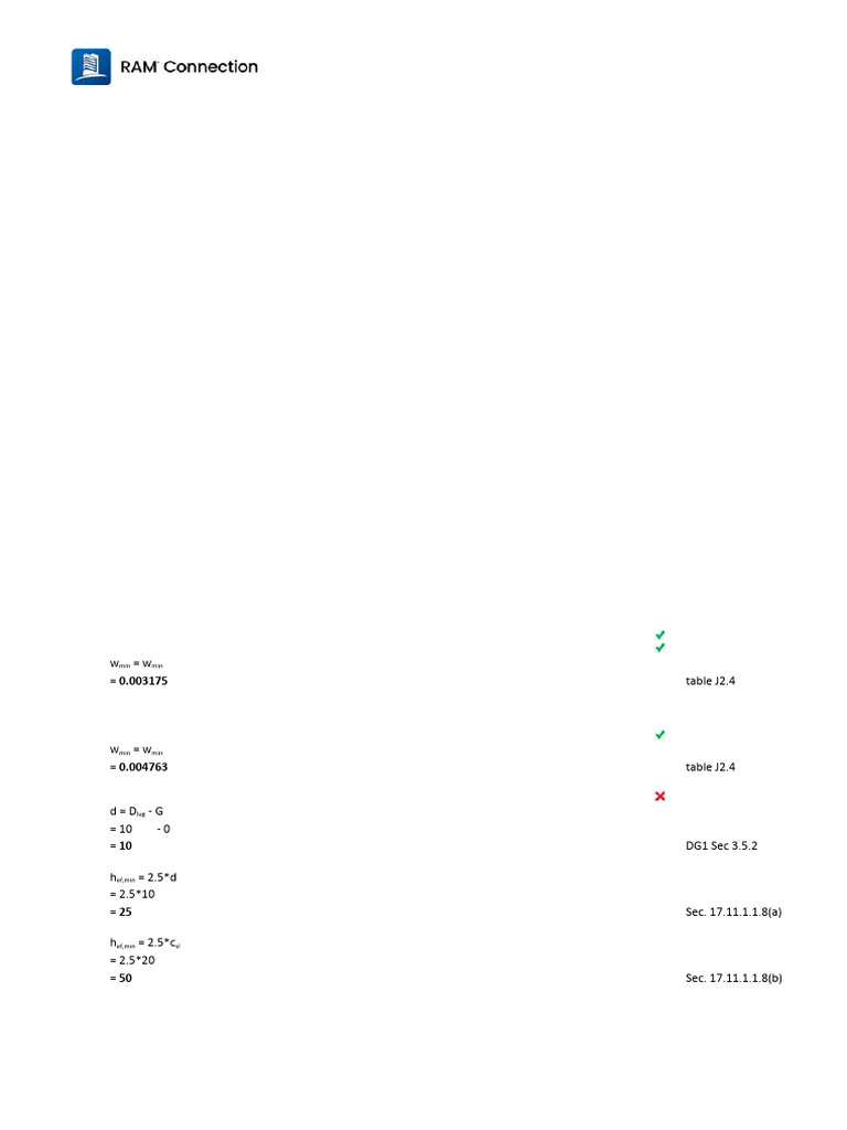 Steel Connection Design Analysis | PDF