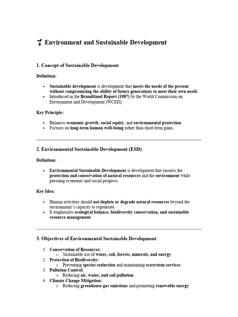 Environmental Sustainable Development Guide | PDF | Sustainability ...