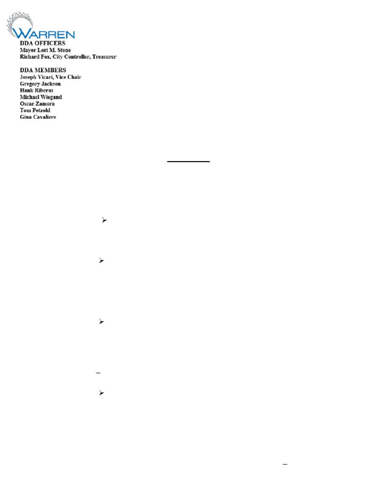 Downtown Development Authority Meeting Agenda | PDF | Public Toilet